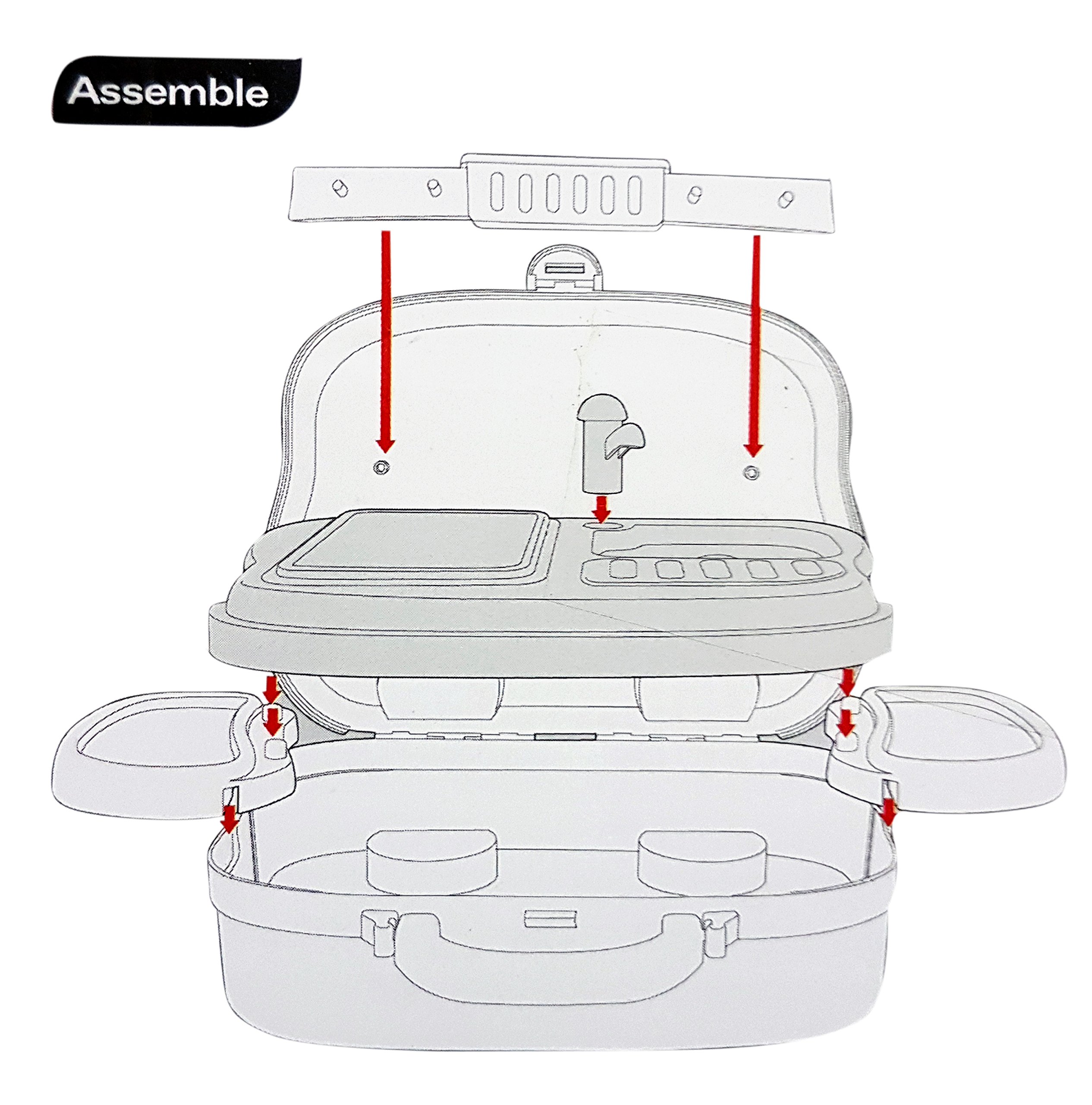 Toyshine Plastic DIY Luxury Kitchen Set with Briefcase and Accessories for Kids (Pink) - Image 4 thumbnail