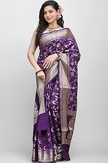 Women's Banarasi Saree Pure Kanjivaram Silk Saree Soft new ladies 2023 Design Wear Pattu Sarees Latest Party Sari collections With Blouse Piece for Wedding sadi (SAN PARI-182 DARK GREEN)