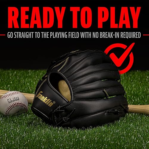 Miniatura 8 de Franklin Sports Field Master Baseball + Softball Glove - Field Master Adult + Youth Baseball + Softball Mitt - Men's + Women's Gloves - Right Hand