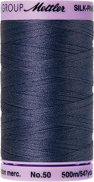 Mettler Silk-Finish Solid Cotton Thread, 547 yd/500m, True Navy