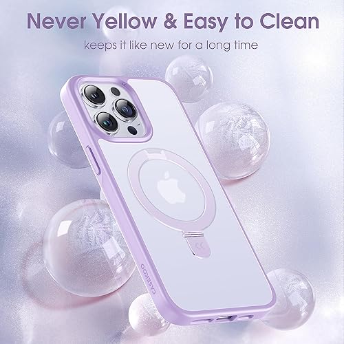 Miniatura 6 de CASEKOO Funda para iPhone 14 Pro con soporte de anillo magnético protección militar contra caídas compatible con MagSafe a prueba de golpes,