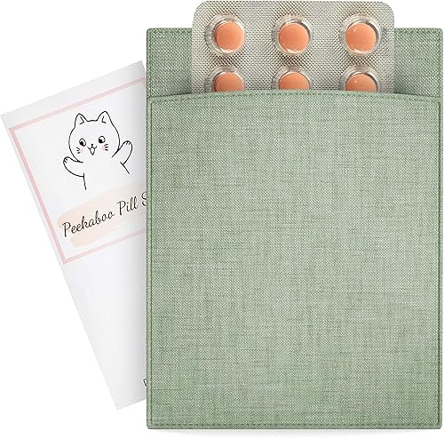 Peekaboo - Funda para pastillas  Bonita funda anticonceptivos  Funda de privacidad de tela de algodón suave para tu pastillero anticonceptivo  Bolsa