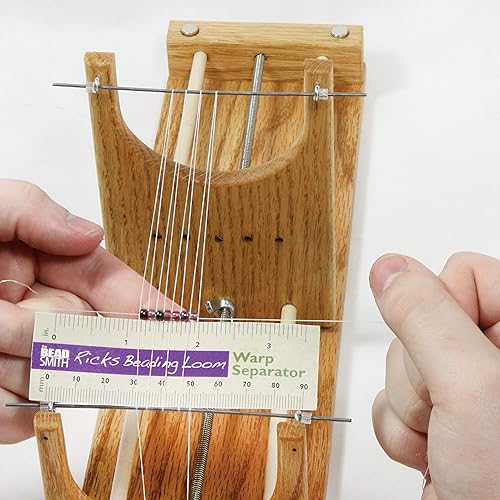 Miniatura 3 de The Beadsmith Telar de cuentas de Rick, 13.5 x 3.75 x 4.5 pulgadas, de madera, telar de dos urdimbre, instrucciones ilustradas incluidas, no