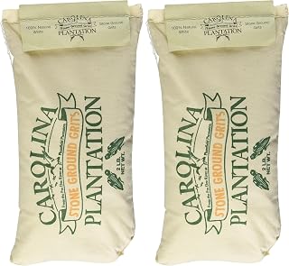 CAROLINA PLANTATION Stone Ground White Grits, 32 OZ (Pack of 2)