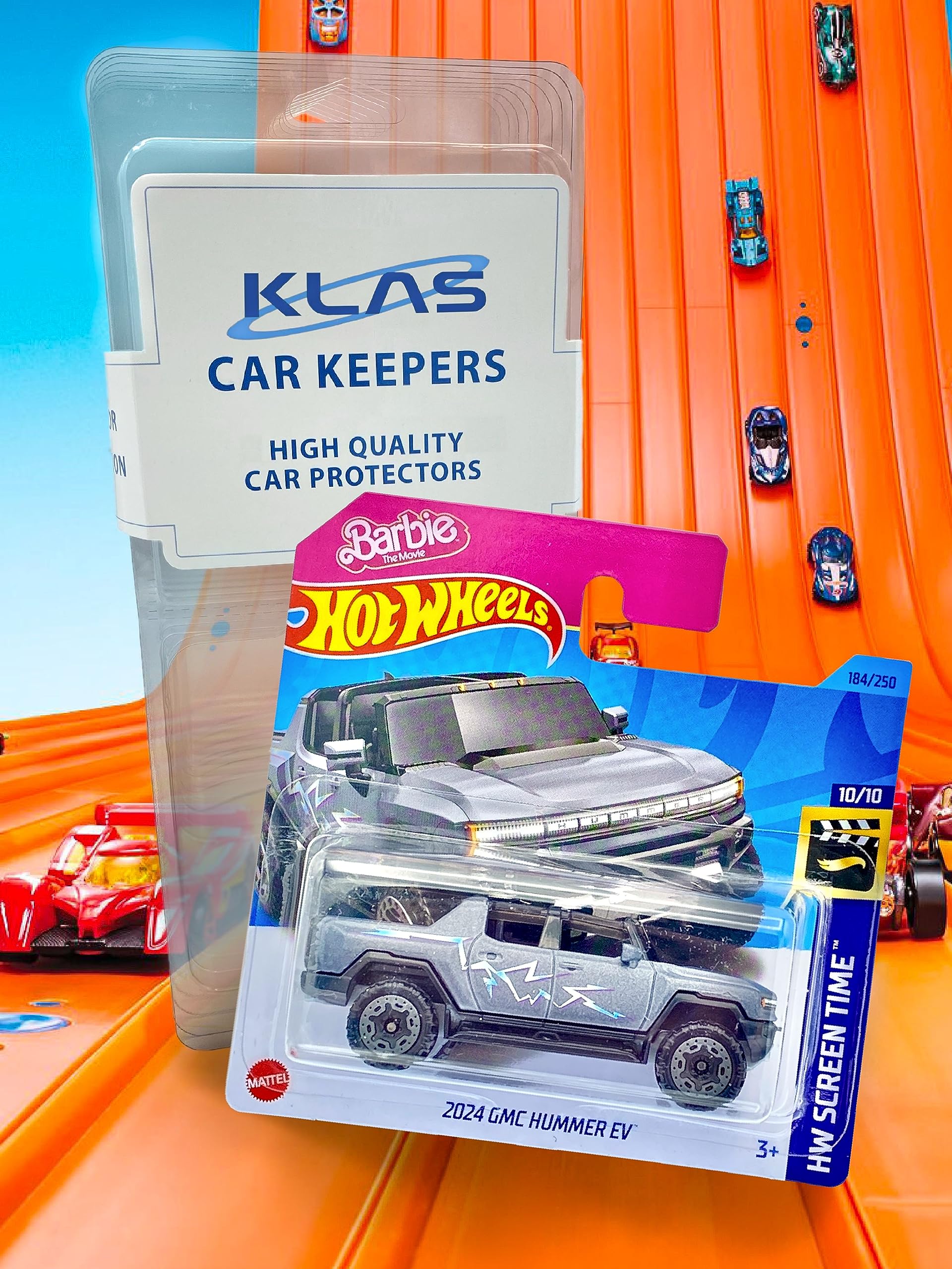 Hot Wheels 2024 GMC Hummer EV (Matt Silver (Barbie, The Movie)), 10/10 HW Screen Time, 2023-184/250 (Short Card) - Image 3