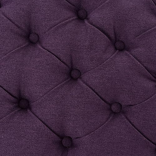 Miniatura 6 de Ball & Cast Banco de almacenamiento tapizado con botones de 50 pulgadas, taburete otomano acolchado con bisagras de seguridad, almacenamiento