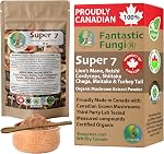 Super 7 mushroom extract powder - Fantastic Fungi® - Lion's Mane, Reishi, Turkey Tail, Cordyceps, Shiitake, Chaga and Maitake (36 Grams)