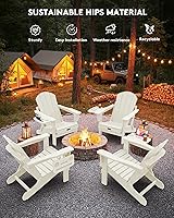 Vista 86 de SERWALL - Silla plegable Adirondack para patio, jardín, exterior, resistente a la intemperie, sillas para hoguera, color naranja