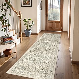 Runner Rug 2x6, Non Slip Washable Rugs for Hallways, Brown/Beige