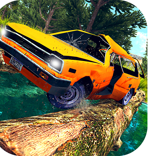 Echter Autounfall vs. Broken Bridge Simulator-Spiele 3D