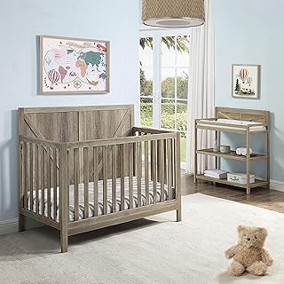 Suite Bebe Barnside 4-in-1 Convertible Baby Crib in Vintage Chestnut