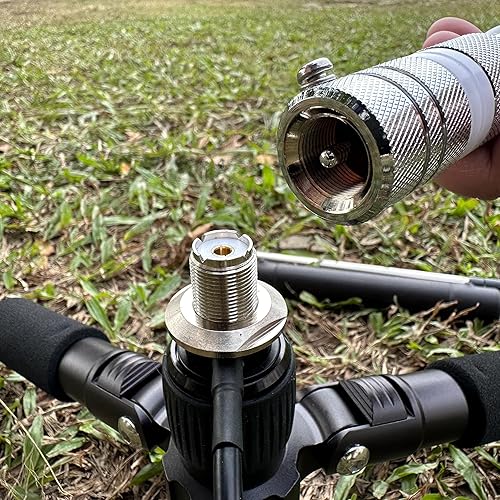 Miniatura 8 de Adaptador de conector de antena CB 3/8 x 24 Montaje de antena roscada a UHF PL-259 (montaje SO239)