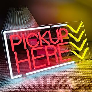 Pick Up Here Neon Sign for Store Wall Decor