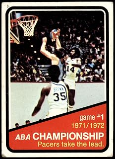 1972 Topps #241 ABA Championship Game #1 Indiana/New York Pacers/Nets (Basketball Card) GD+ Pacers/Nets