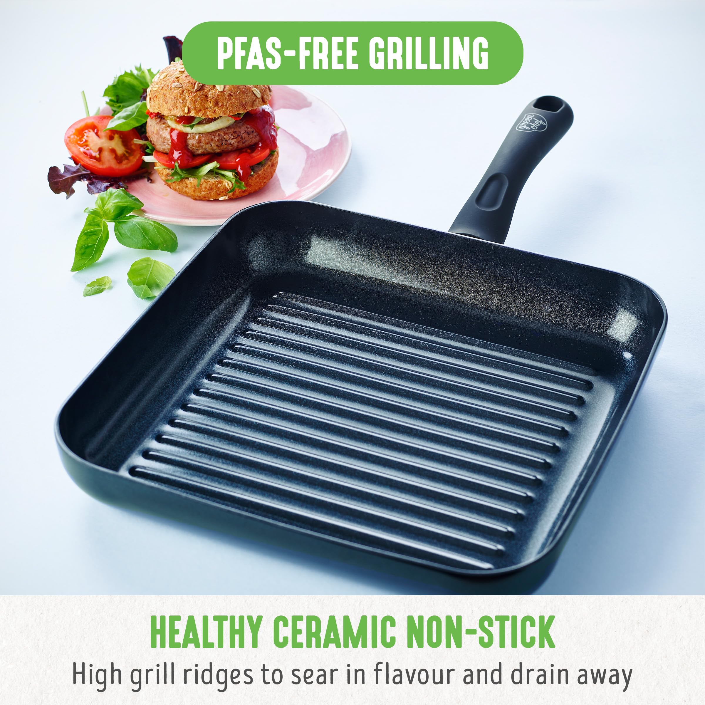 Greenpan Keramische Hapjespan met deksel 30 cm/4.8L |Geschikt voor