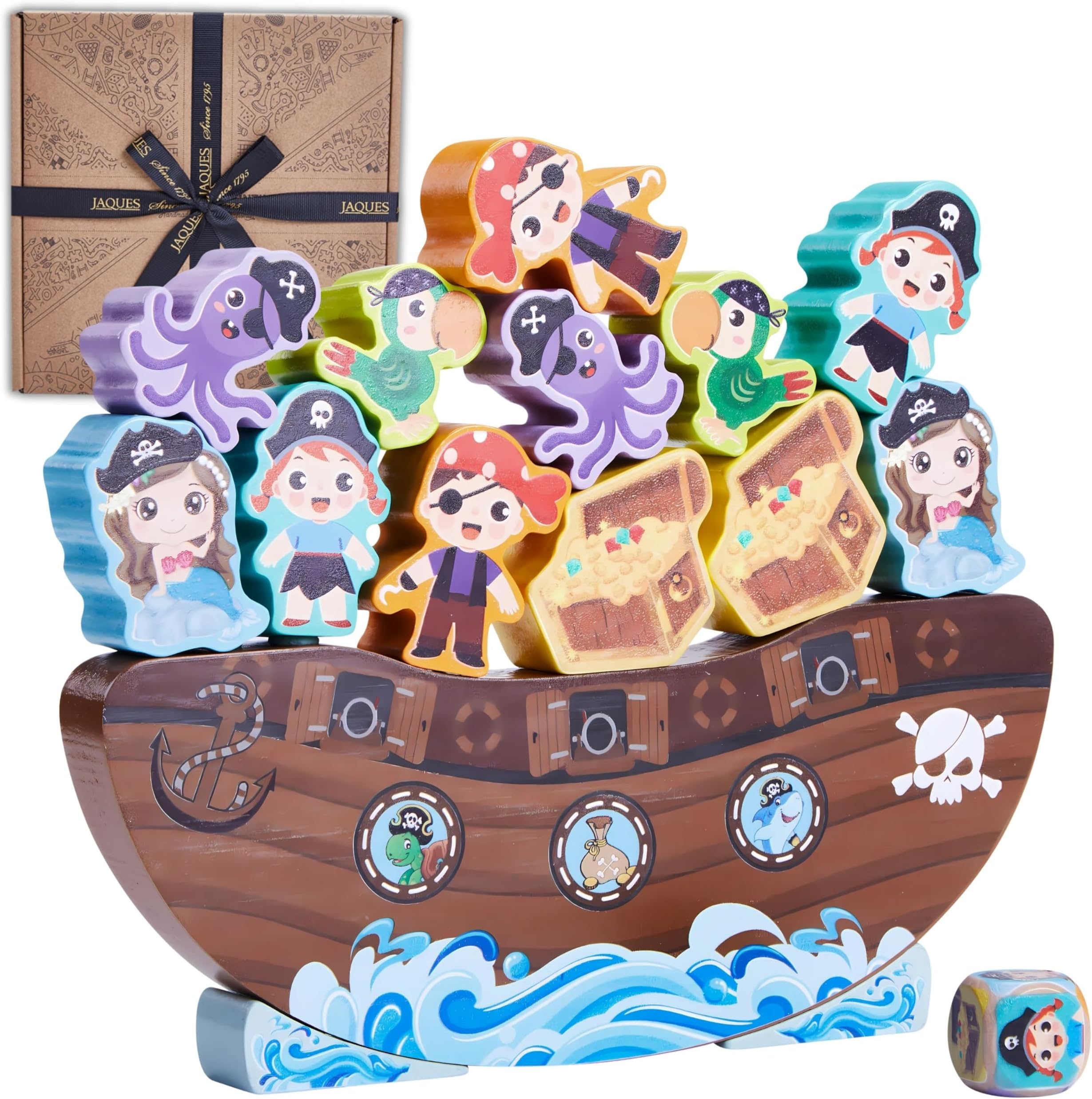 Wobbly Pirates Toy | Stacking Wooden Toys for 3 4 5 year olds | Toddler Toys Balancing Games | Since 1795...