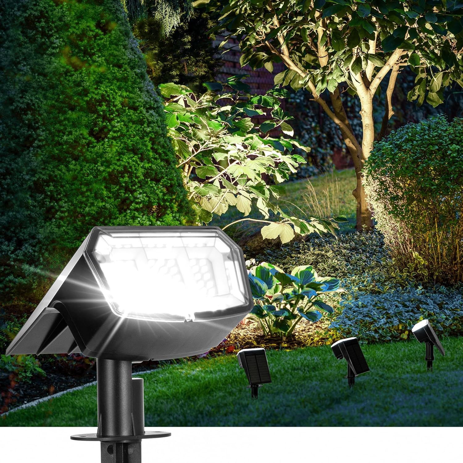 Solar Spot Lights Outdoor Waterproof 4 Pack IP65