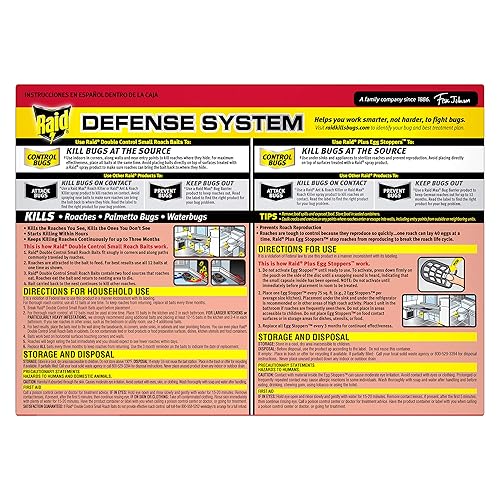 Miniatura 9 de Raid Double Control - Cebos pequeños para cucarachas y tapones para huevos, 12 unidades (paquete de 3)