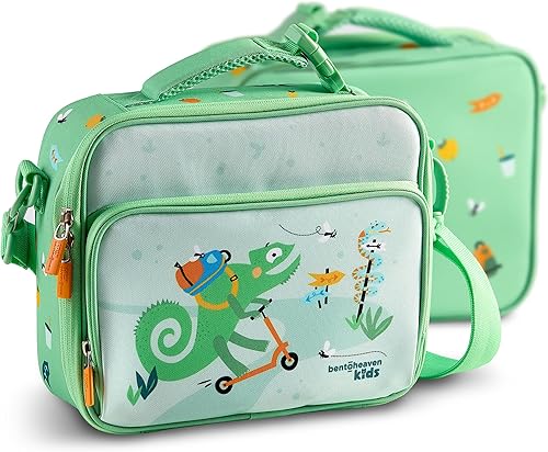 Bentoheaven Lonchera aislada para niños, niñas y niños, tamaño grande, se adapta a la lonchera Bento, botella de agua y aperitivos, duradera, fácil
