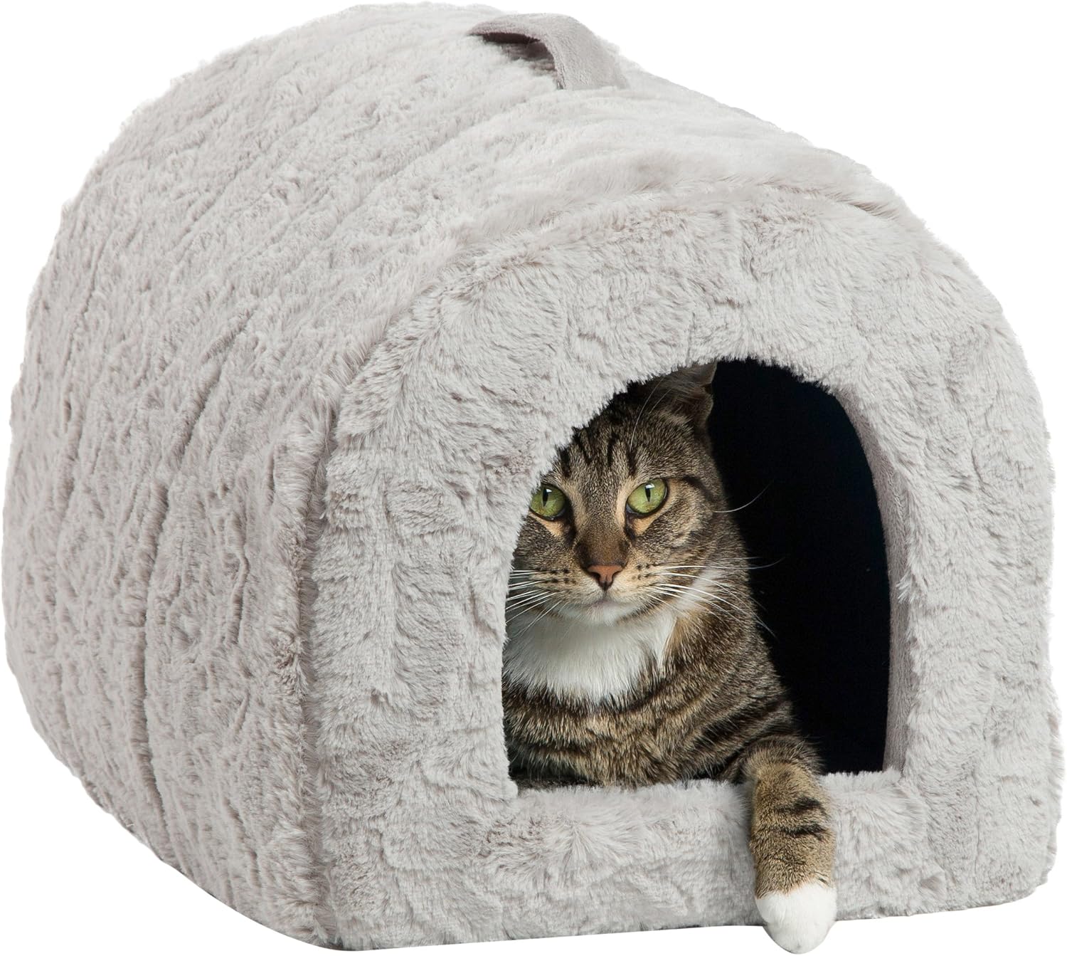 Best Friends by Sheri Pet Igloo Hut, Sherpa / Ilan / Lux - Cat and Small Dog Bed Offers Privacy and Warmth for Better Sleep -…