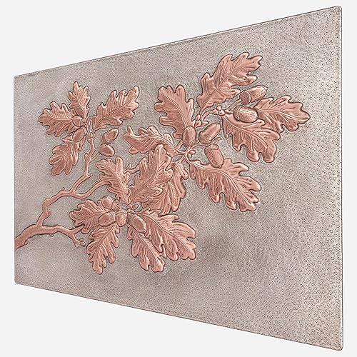 Miniatura 3 de Kitchen Backsplash, Oak Tree Branches and Acorns Copper Backsplash, Custom Copper Backsplash Panel, Handmade Copper Backsplash Tile, Indoor Outdoor