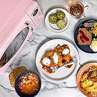 Vista 3 de Nostalgia Retro - Horno microondas de 0.7 pies cúbicos, 700 vatios, tamaño de encimera con plato giratorio de vidrio, cerradura de seguridad