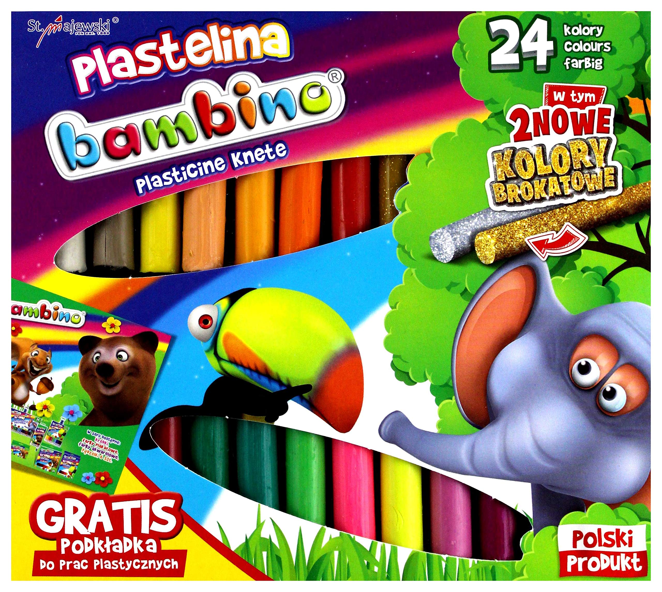 Plastelina 24 kolory Bambino