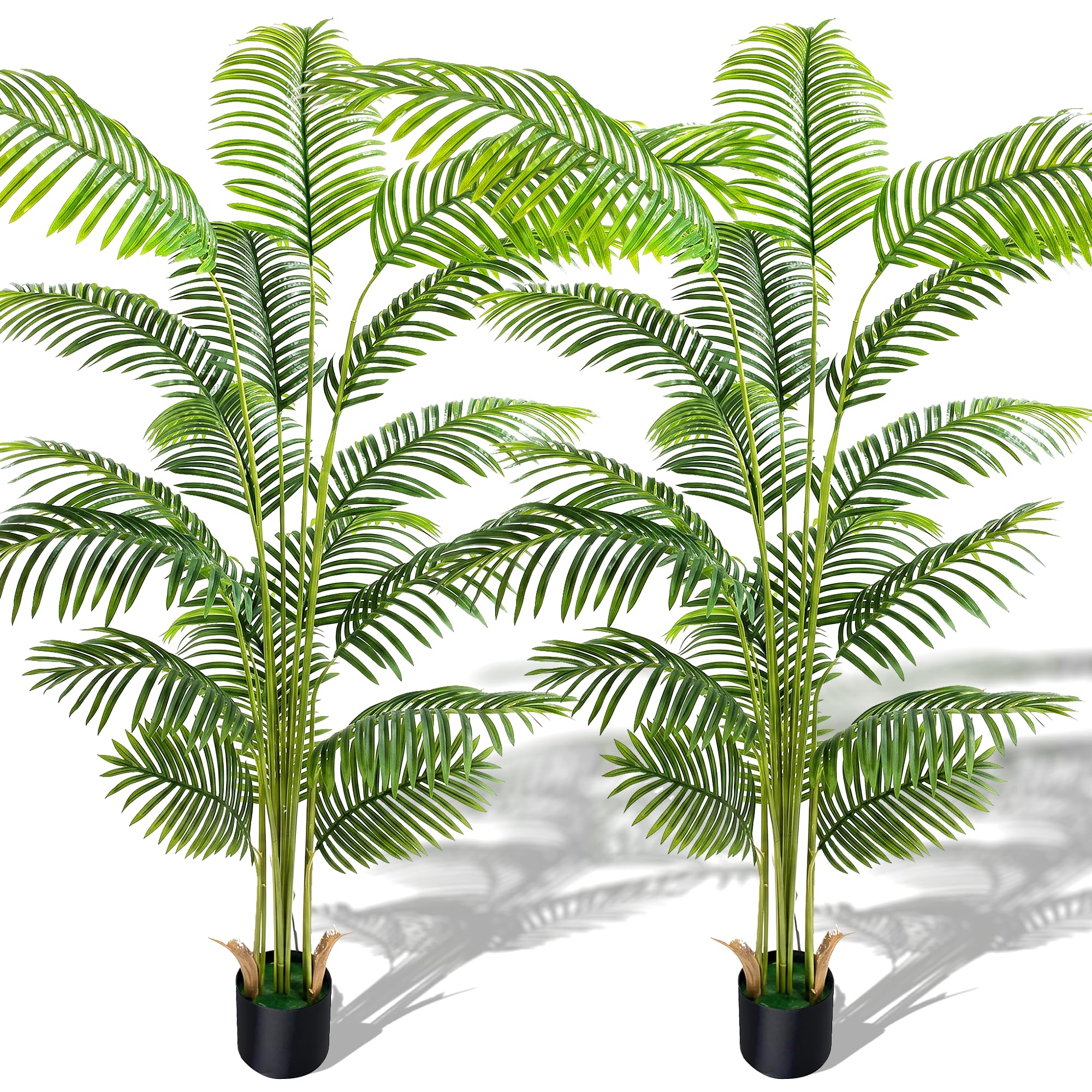 KOL 7ft 2-Pack Artificial Areca Palm