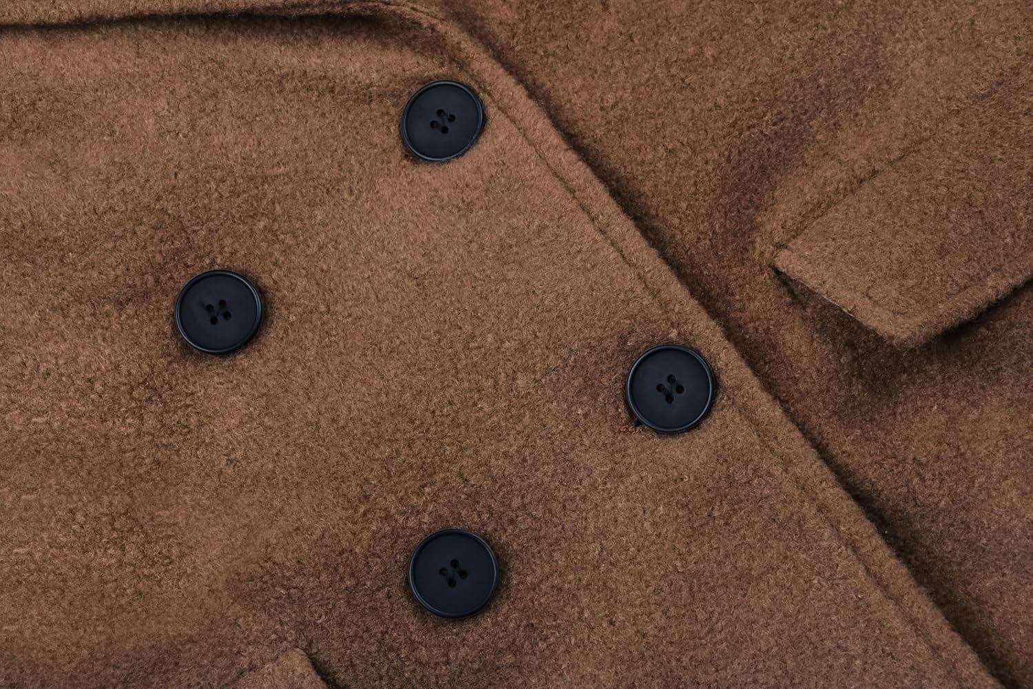 CHARTOU Women Oversized Long Winter Coats Warm Wool Blend Pea Trench Coat Overcoat - Image 5