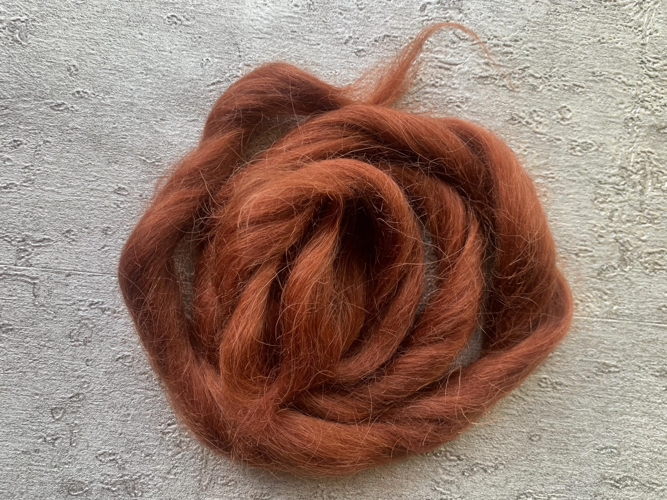 Heidifeathers Auburn Heidifeathers® Mohair And Wool Blend - Needle Felting Fur, Reborn Rooting, Doll Hair (Auburn)