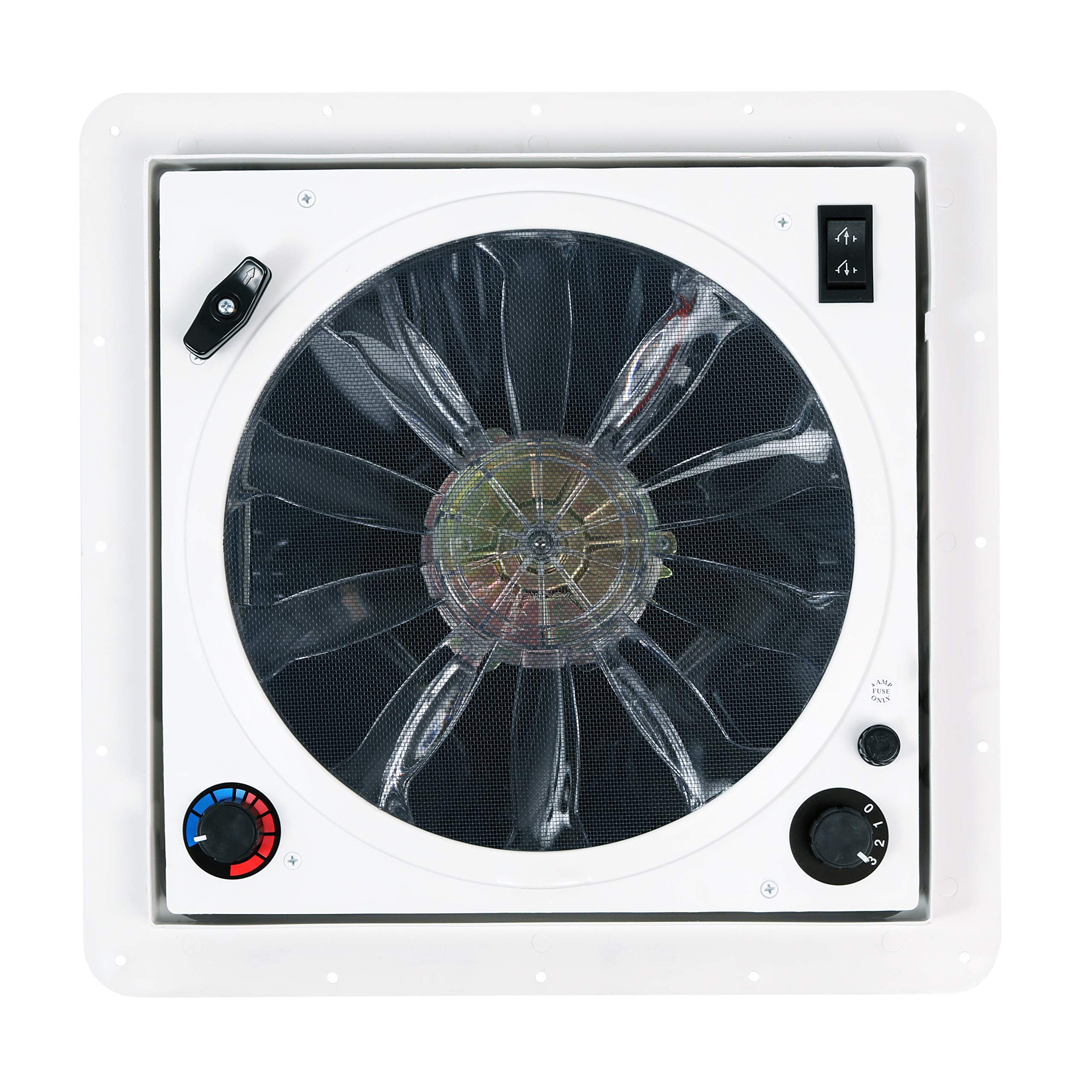 FanTastic Vent RV Roof Vent with Thermostat, Model 3350, White, Manual