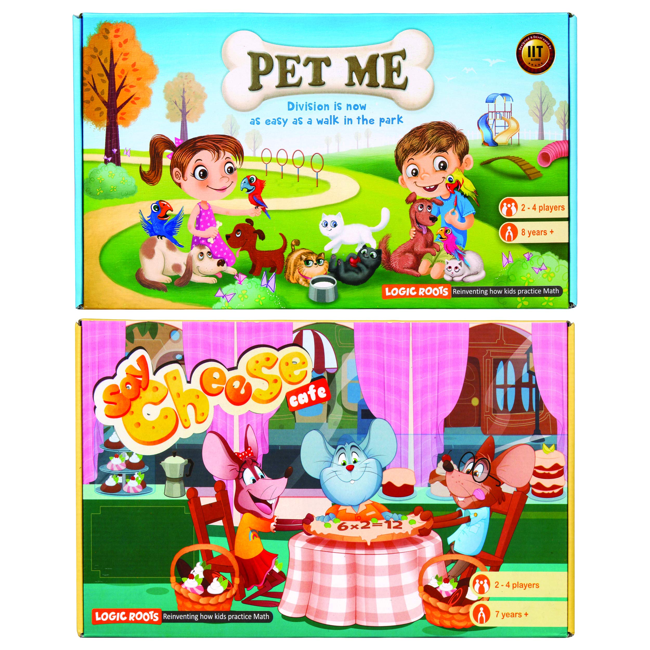 PET ME and SAY Cheese Math Board Games and STEM Toys for 7-10 Year Olds, Educational Gift for Kids, Homeschoolers, Grade 1 and Up