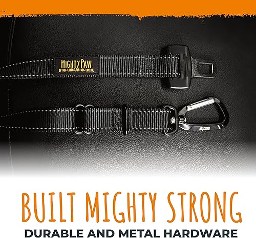 Miniatura 9 de Mighty Paw Cinturón de seguridad para automóvil para perros  El cinturón de seguridad para perros garantiza la protección de las mascotas mientras