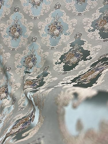 Miniatura 7 de Decora Furnishings The Yard - Lujoso diseño de damasco floral victoriano tejido jacquard tela pesada para tapicería, silla, tratamiento de ventanas,