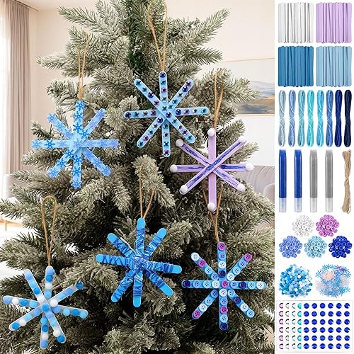 Jetec 25 Set Christmas Snowflake Craft Kit for Kids 6