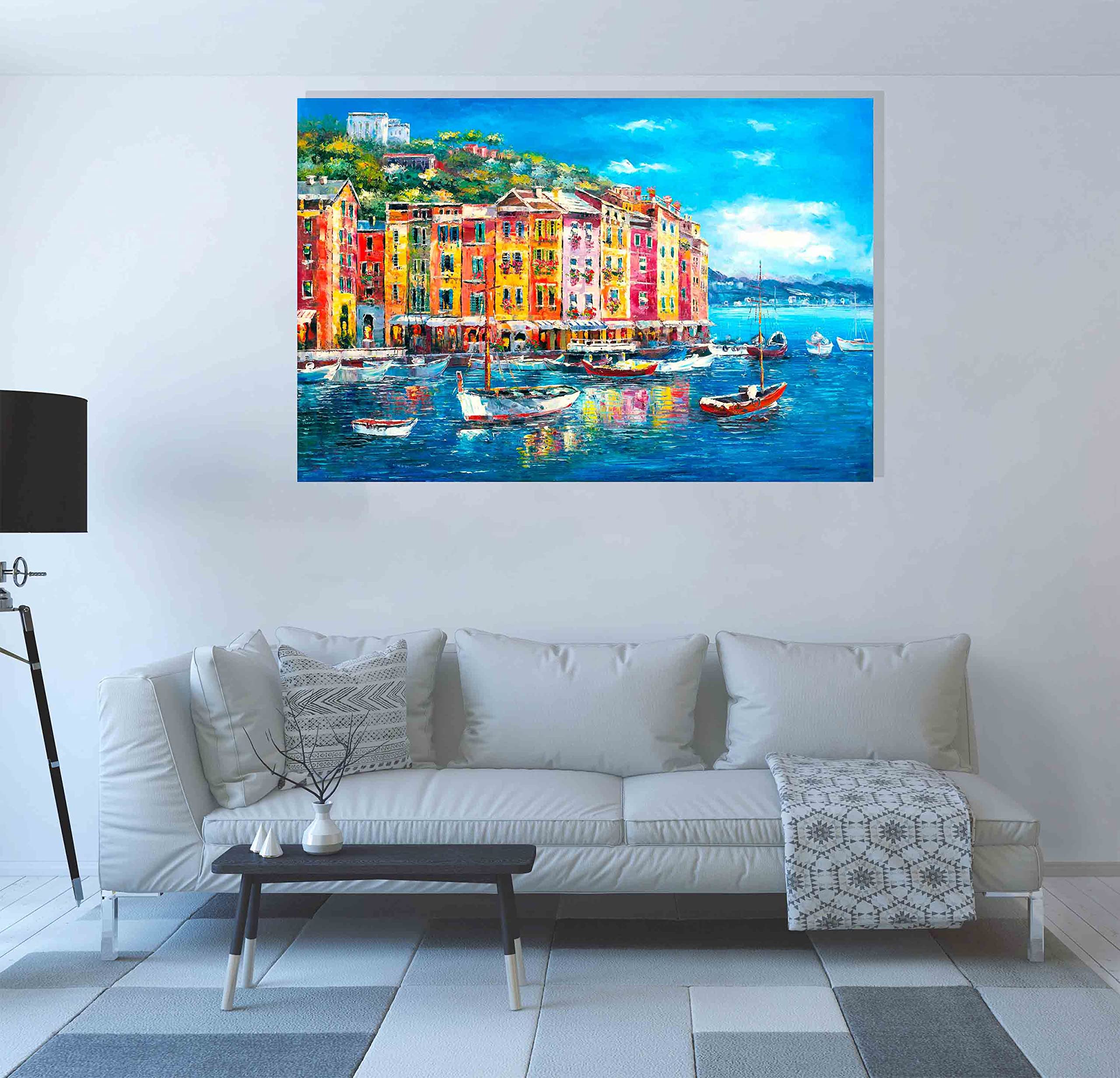 SORECI Poster Su Tela Con Gelato E Fenicottero | 50x75 Cm | Stampa Artistica Da Parete | Decorazione Soggiorno