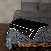 Vista 4 de The Hermit Tarot - Manta de carta del tarot – Grim Reaper gótico Halloween decoración del hogar (negro y blanco) (60 x 50 pulgadas)