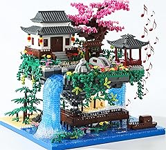 Conjunto de Construcción del Árbol de Flores de Cerezo con Caja de Regalo, Casa del Árbol de Flores de Cerezo (Tipo: Sinfonía), Kit de Construcción de Luces de la Casa Japonesa Sakura (3320 Piezas, Conjunto de Construcción del Árbol Bonsái de Cerezo.