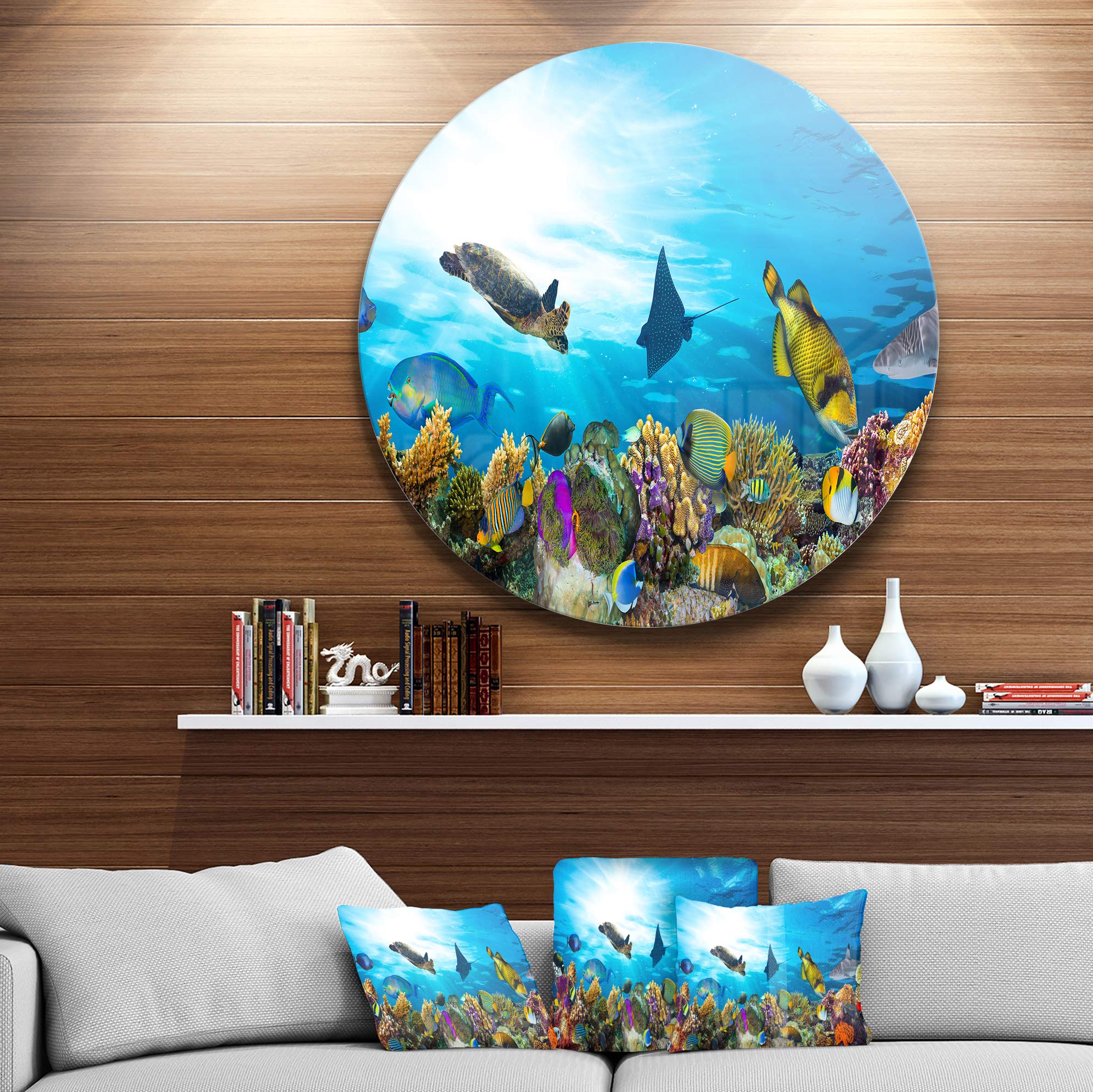 Amazon.com: Designart Colorful Coral Reef with Fishes