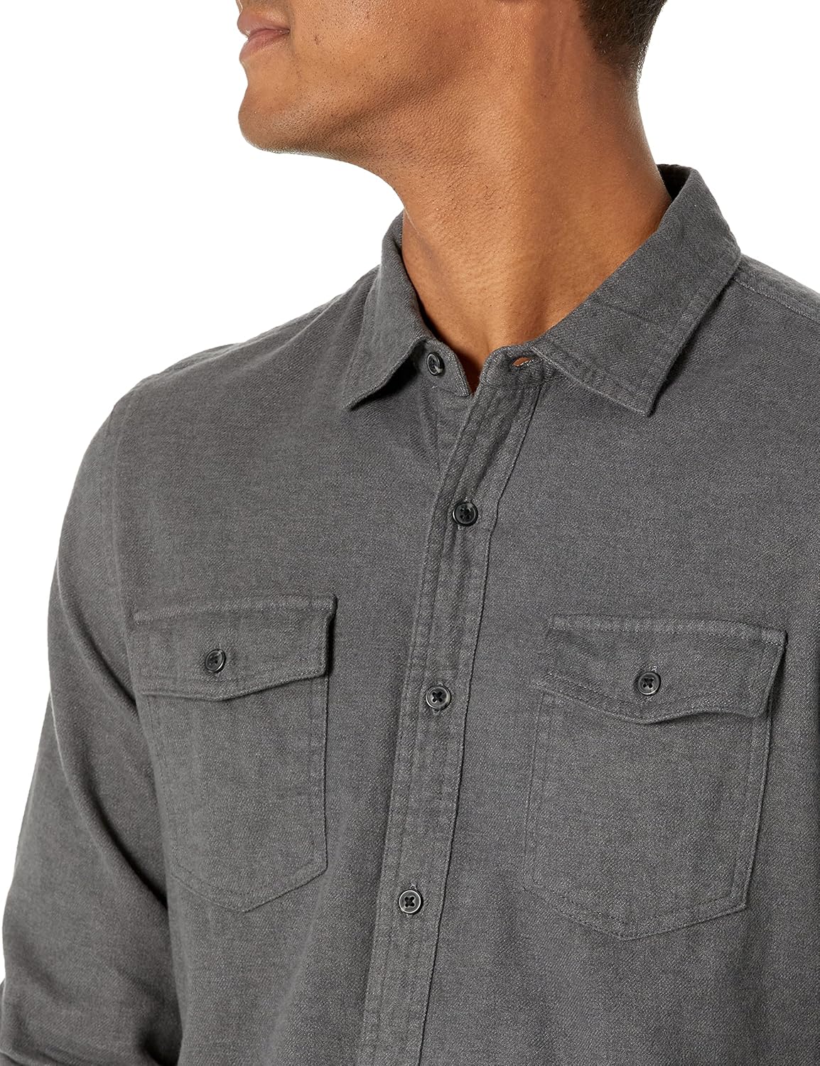 Amazon Essentials Men's Flannel Shirts, Long-Sleeve, Slim-Fit, Two-Pocket, Plaid - Image 4