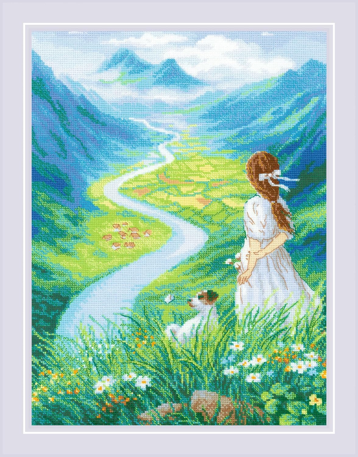 RIOLIS - Where Does the River Flow 2273, Counted Cross Stitch Kit, 11¾" x 15¾", for Beginners & Advanced, Embroidery Set