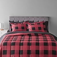 Vista 15 de Yaxa Basics Juego de edredón de microfibra ligera de 7 piezas, tamaño King, verde floral