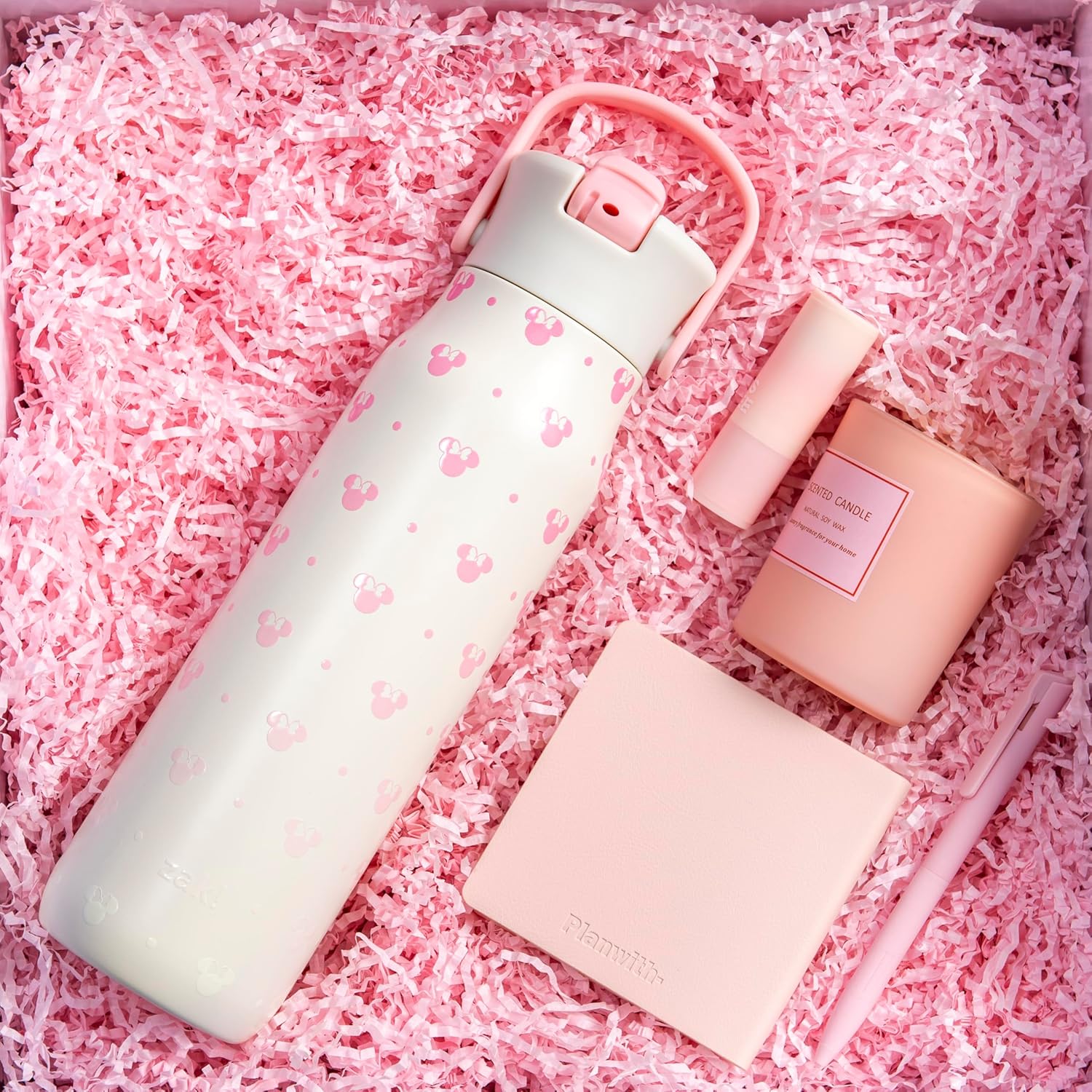 Zak Designs Disney Minnie Mouse Harmony Water Bottle for Travel or At Home, 32oz Stainless Steel is Leak-Proof When Closed and Vacuum Insulated with Straw Lid, Carry Handle, and 3D Artwork - Image 9