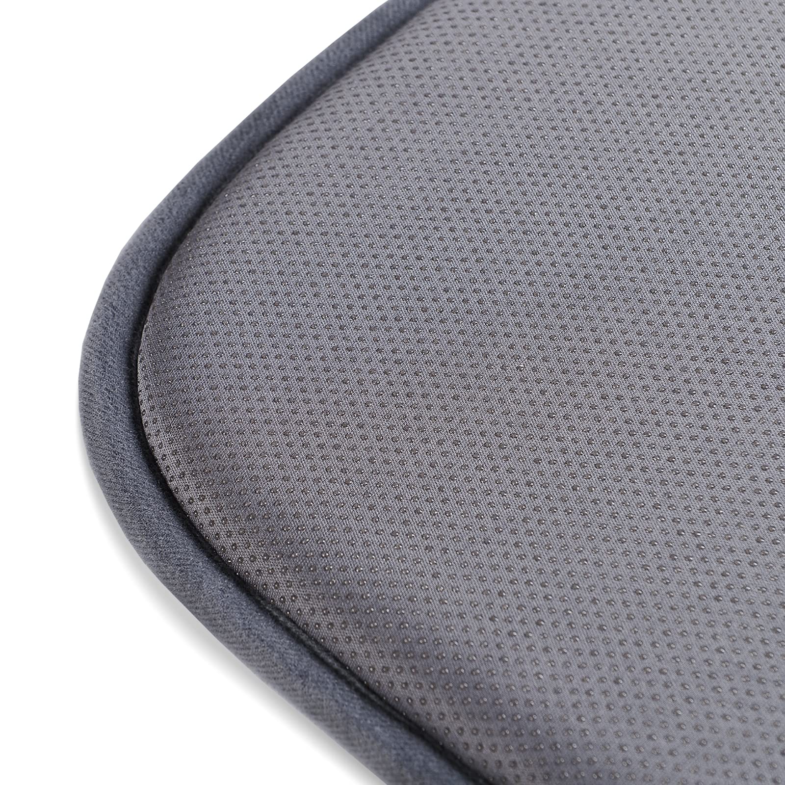 Juego de 4 cojines antideslizantes para silla, con funda de terciopelo a cuadros, lavable, para sillas en oficina, exterior, jardín, 45 x 40 cm (gris)