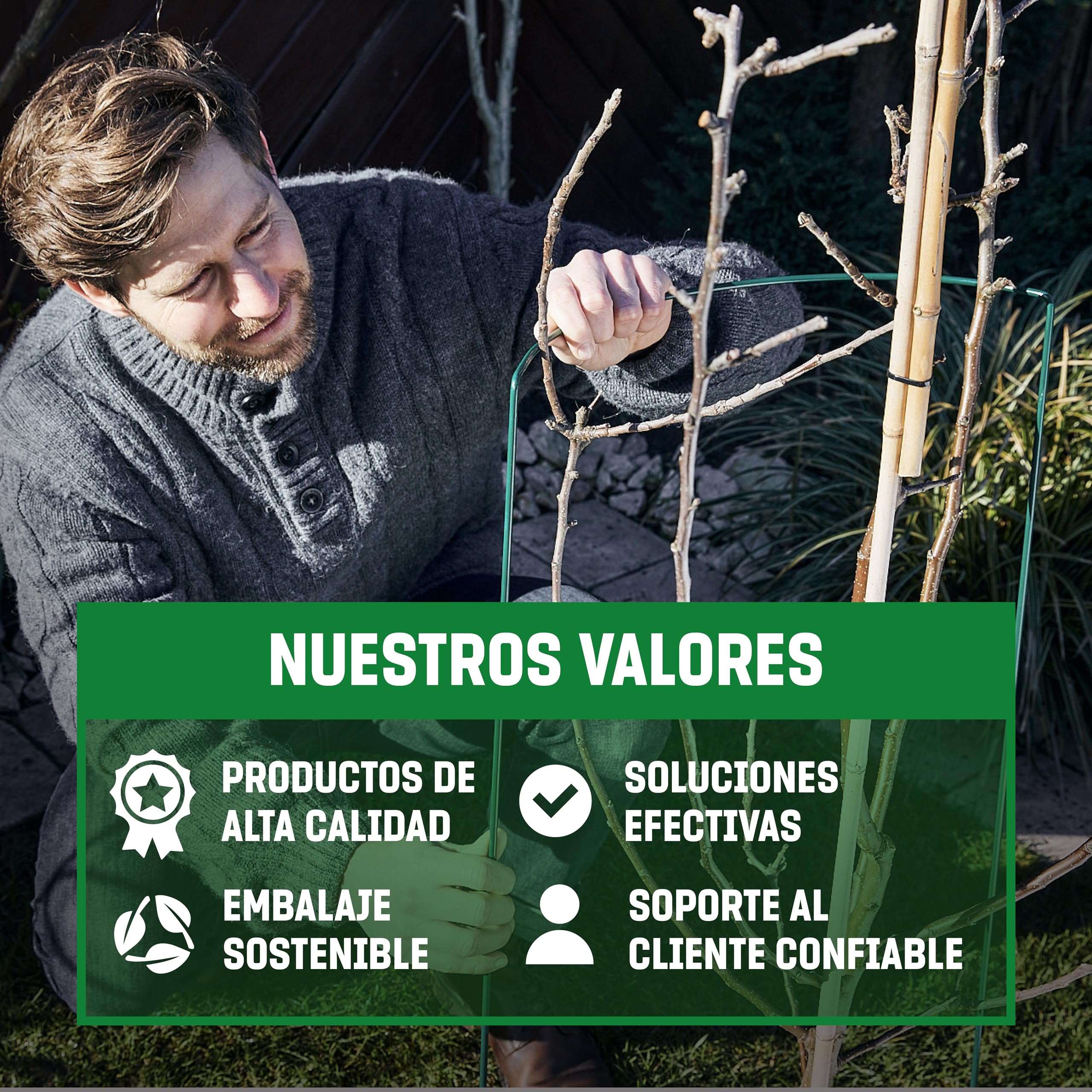 GardenGloss Soportes para Arbustos (10 Unidades) - Ayuda a la Escalada para Hortensias y Rosas y Otras Plantas - 70cm de Alto y 40cm de Ancho