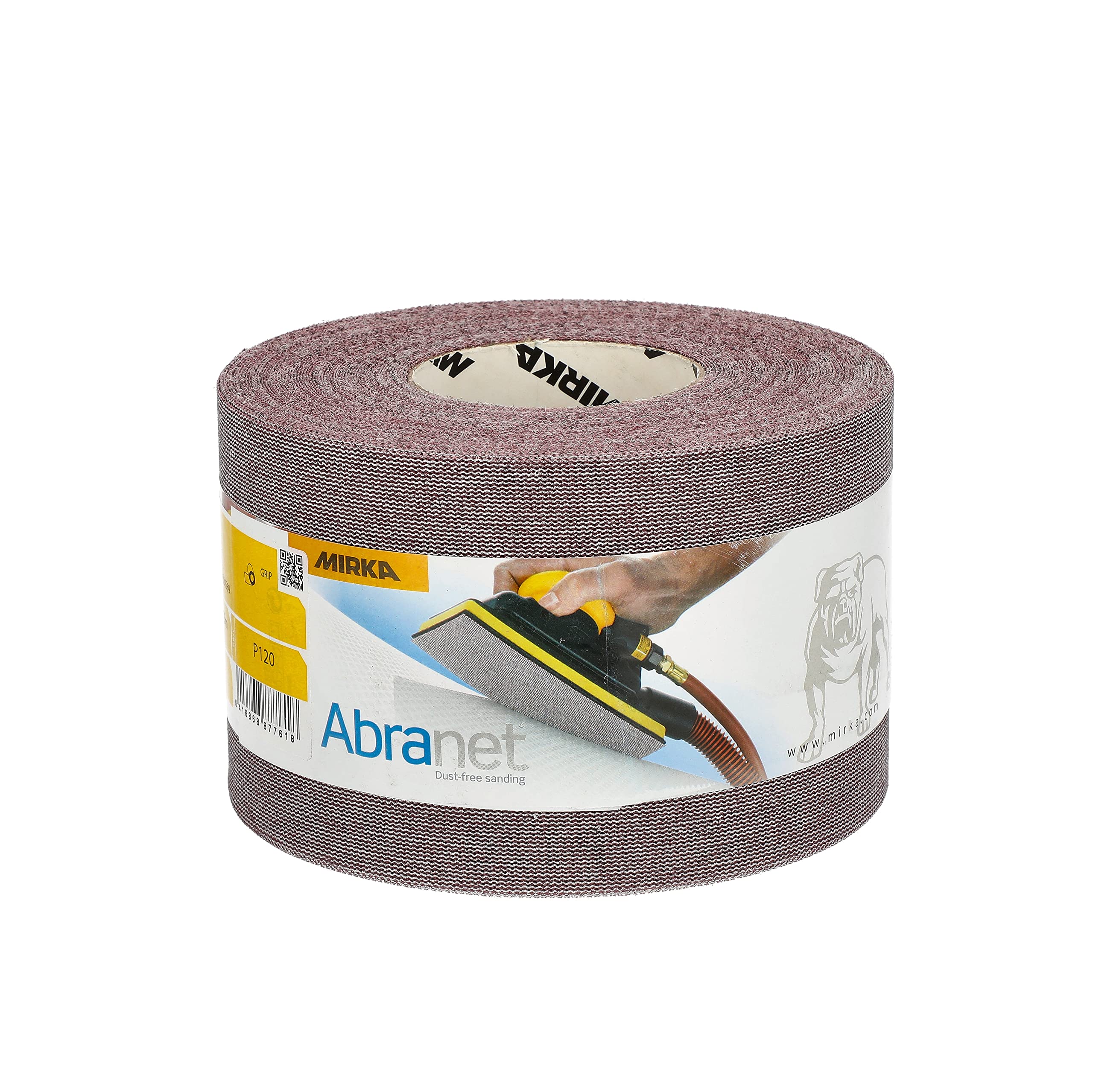 Mirka Abranet rotolo abrasivo netto 115 mm x 25 m a strappo/grana P120 / 1 rotolo/per levigare legno, stucco, vernice, plastica / 5454400112