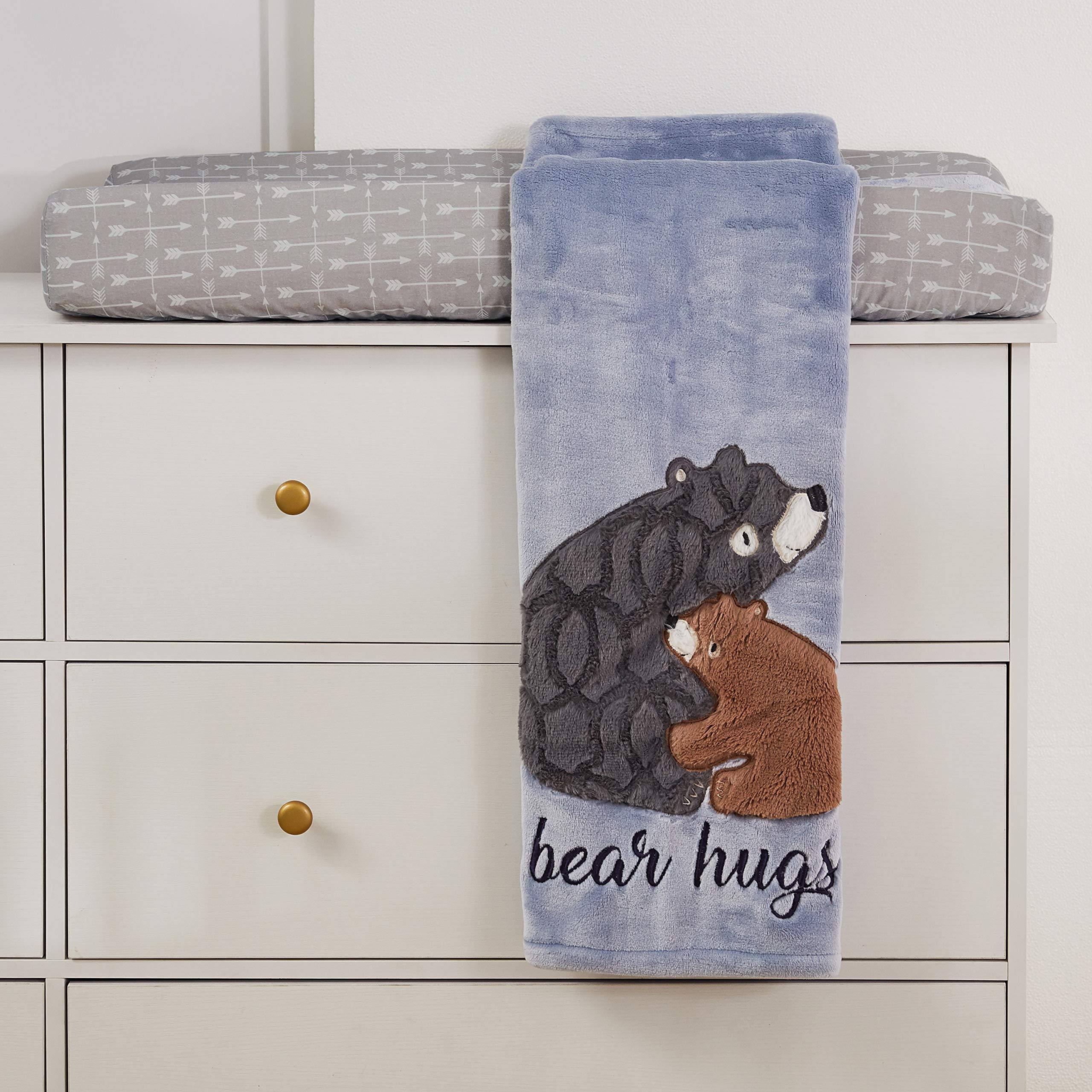 Levtex Baby Trail Mix Plush Blanket – 30x40 Inch Raccoon Applique Nursery Blanket - View #8