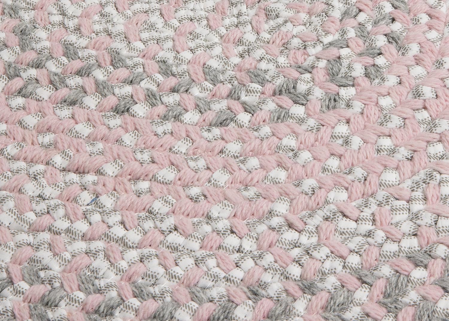 Colonial Mills Sidney Nursery Braided Rug 9' X 12' Petal Grey