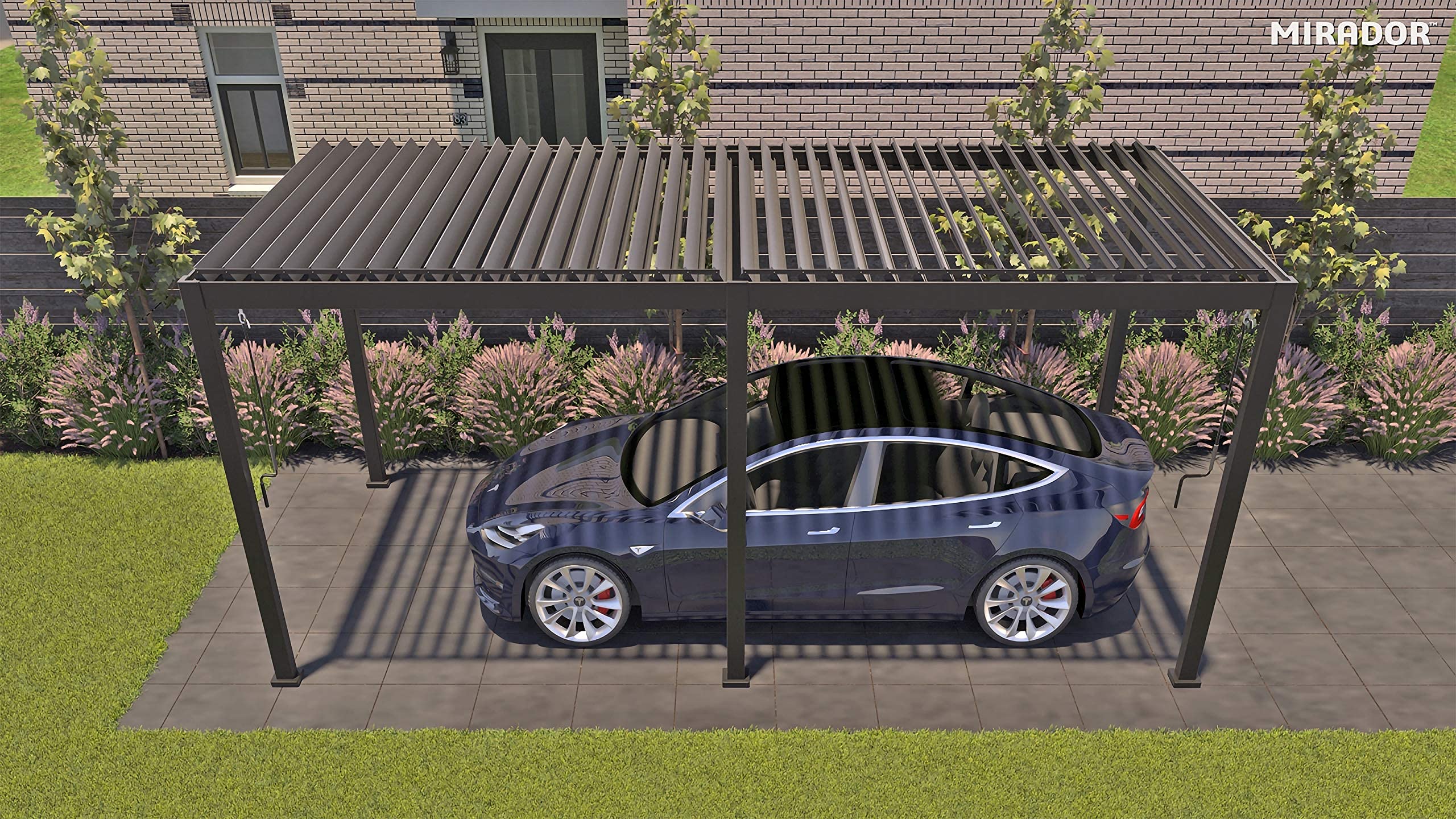 Buy SORARA Outdoor Louvered Pergola 10' × 20' Aluminum Black (Matte