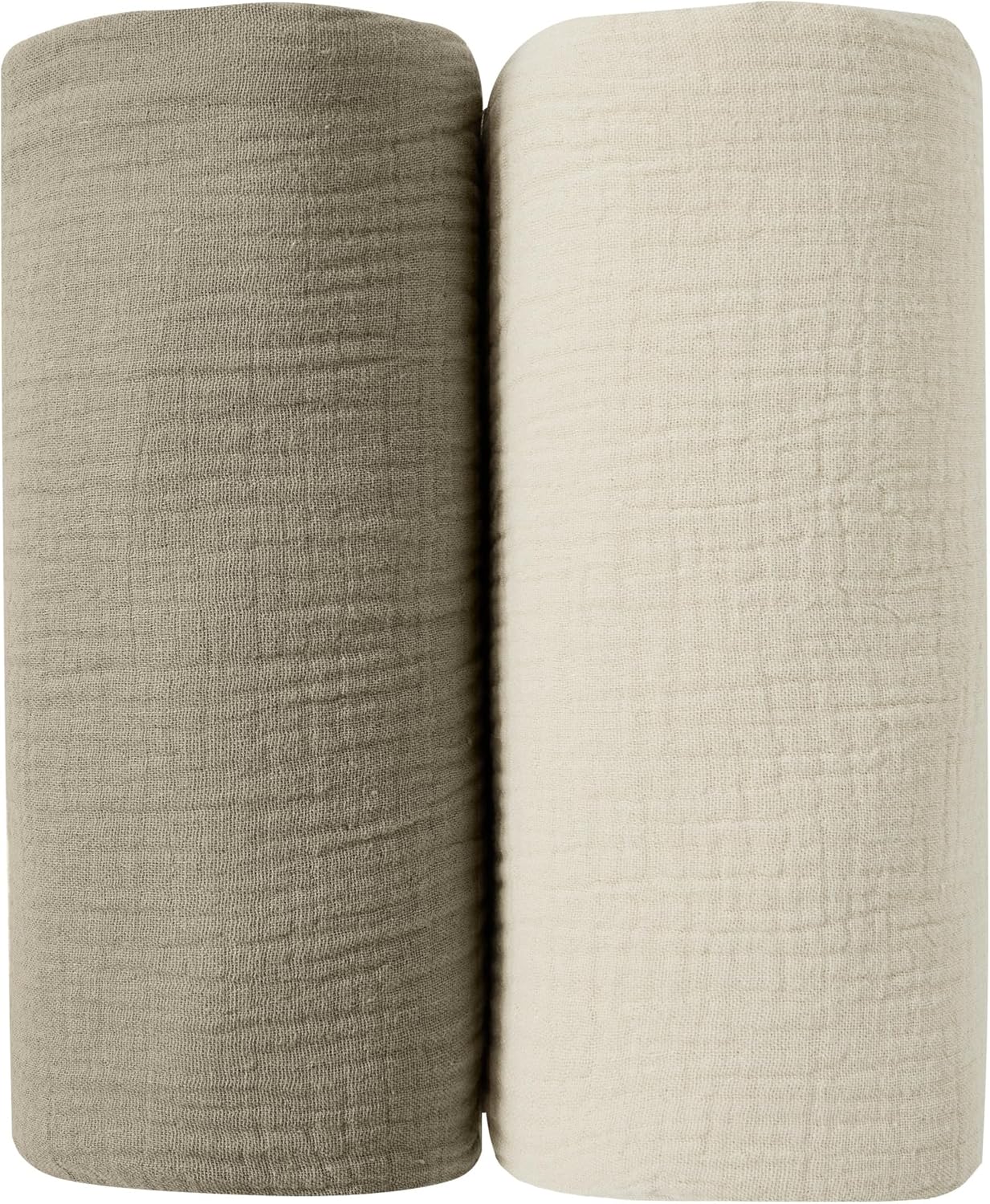 JELLYMONI Muslin Swaddle Blankets for Unisex, 2 Pack Newborn Receiving Blanket, Large 47 x 47 inches Soft Breathable Muslin Baby Blanket for Newborn Boys & Girl